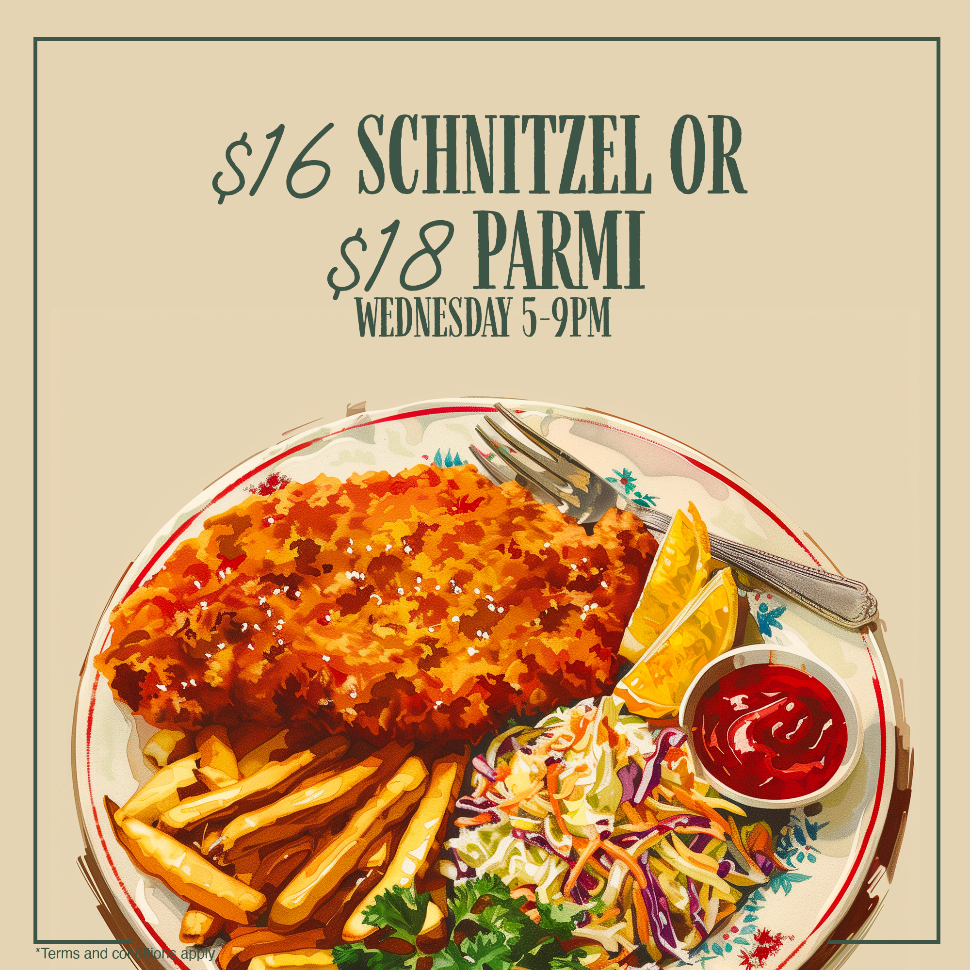 WEDNESDAY | SCHNITTY & PARMI NIGHT