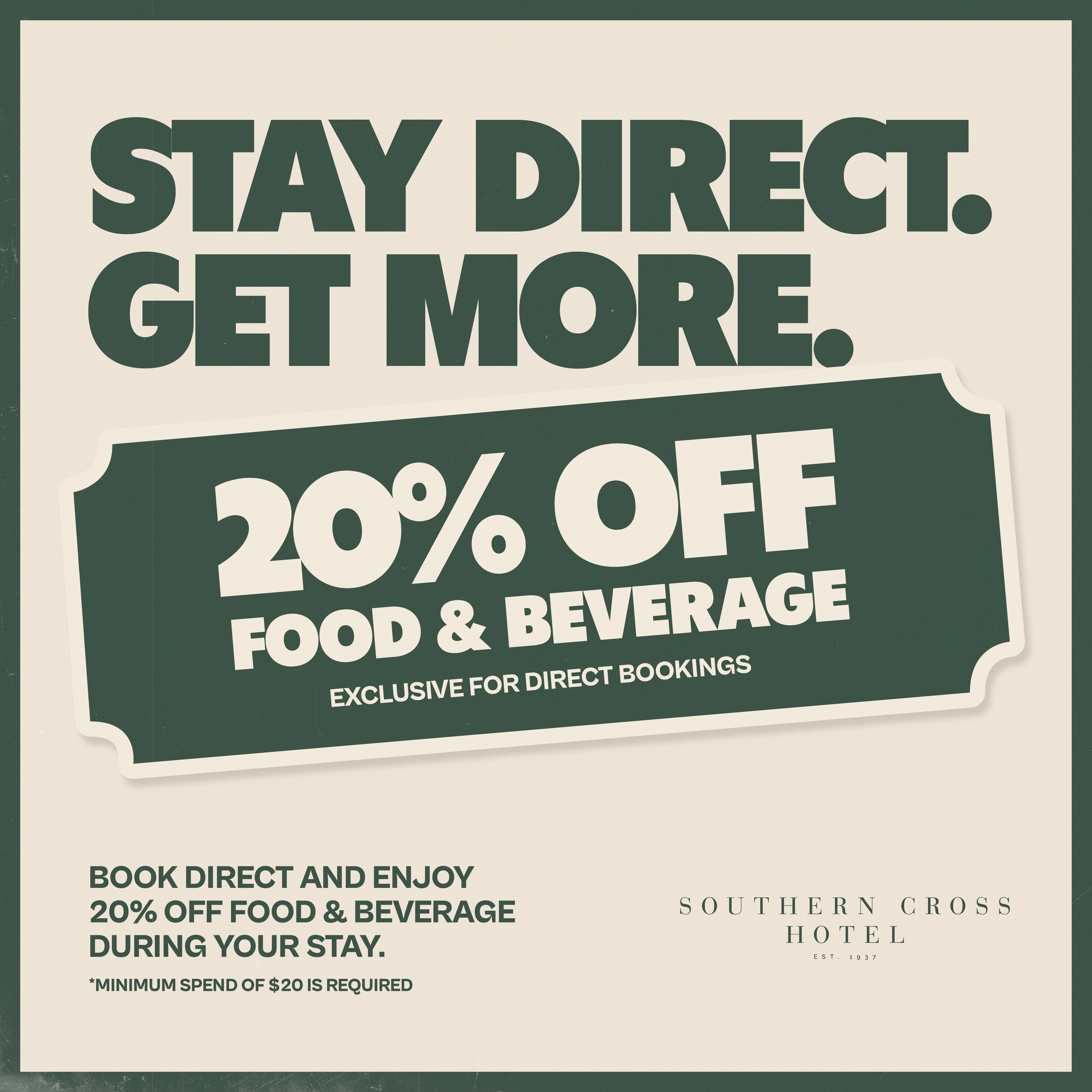 Stay Direct, Get 20% off